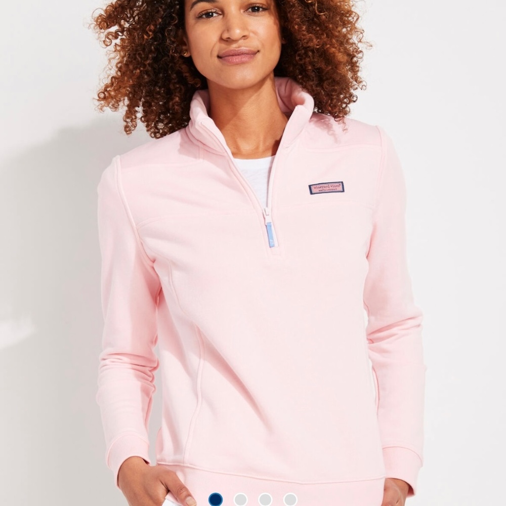 Vineyard Vines | Light Pink Quarter Zip Pullover